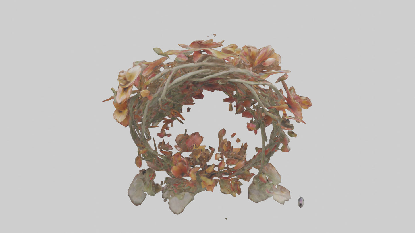 3D model Floral Twist Sculpture model VR / AR / low-poly