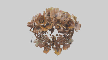 3D model Floral Twist Sculpture model VR / AR / low-poly