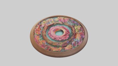 Floral wall art model 3D model