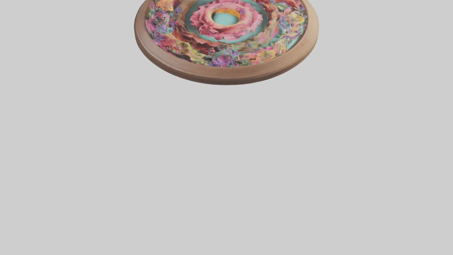 Floral wall art model 3D model