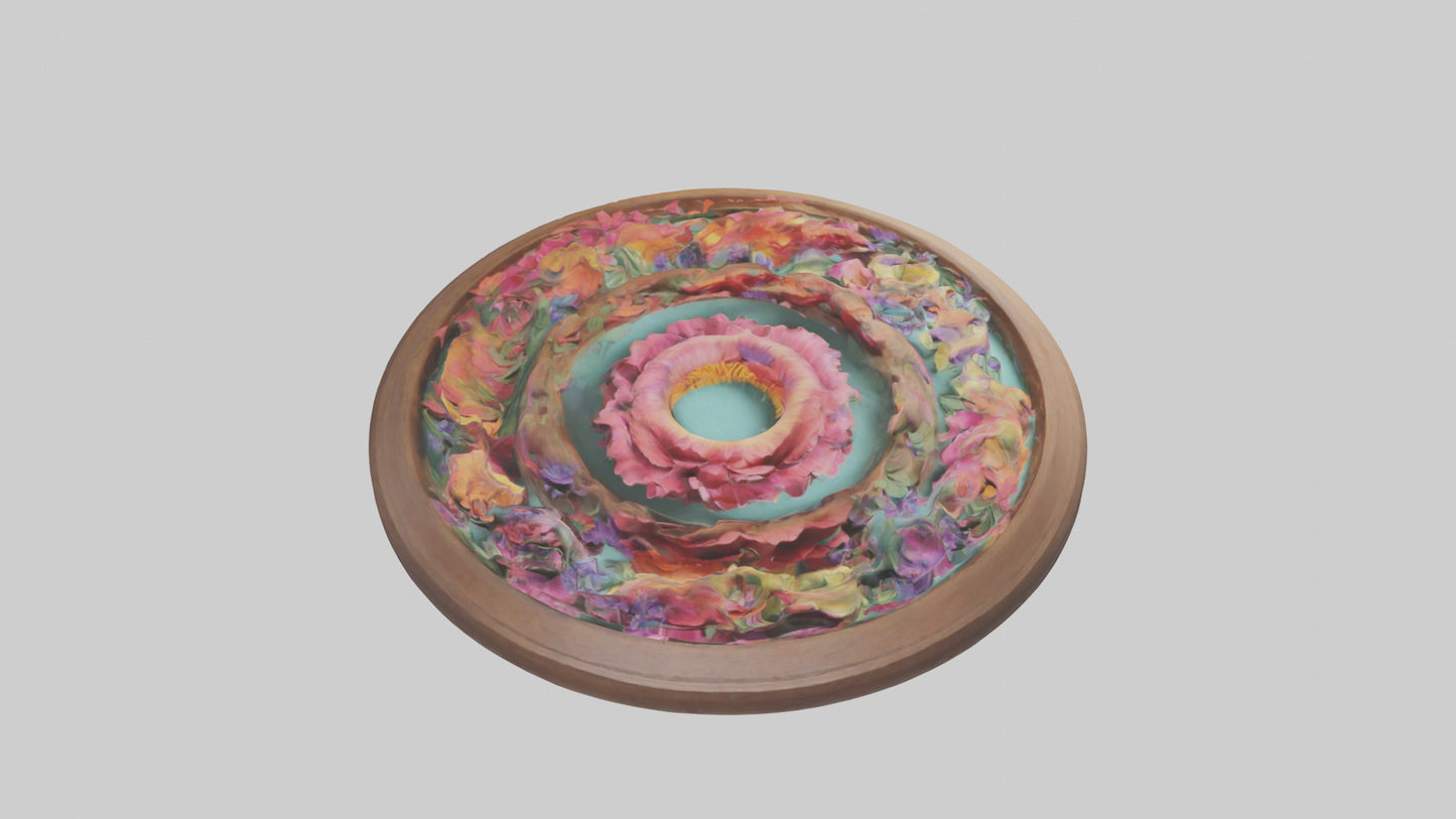 Floral wall art model 3D model