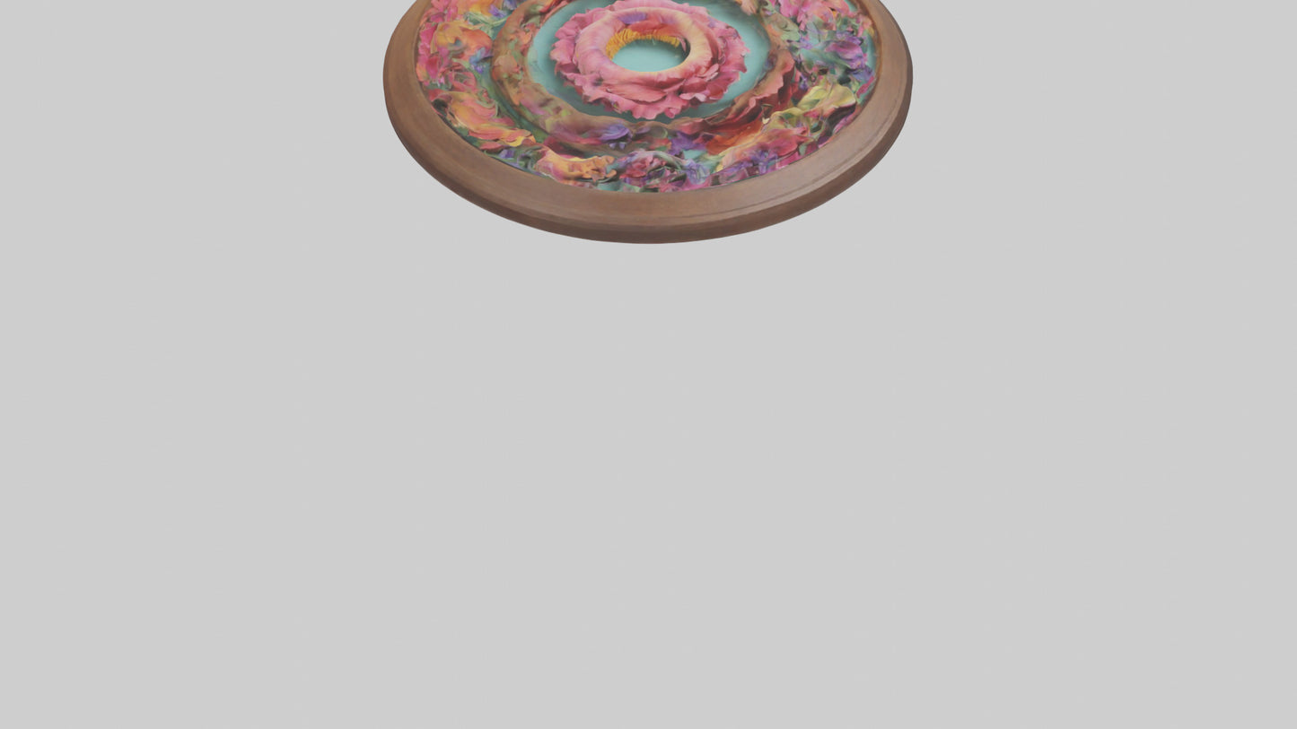 Floral wall art model 3D model