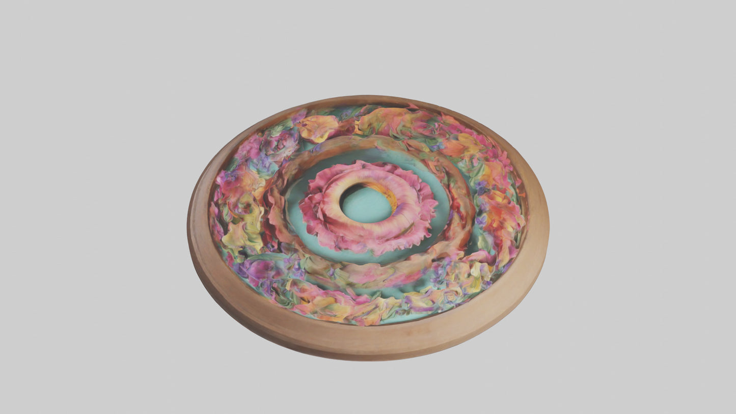 Floral wall art model 3D model