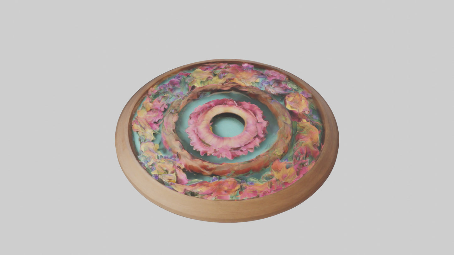 Floral wall art model 3D model