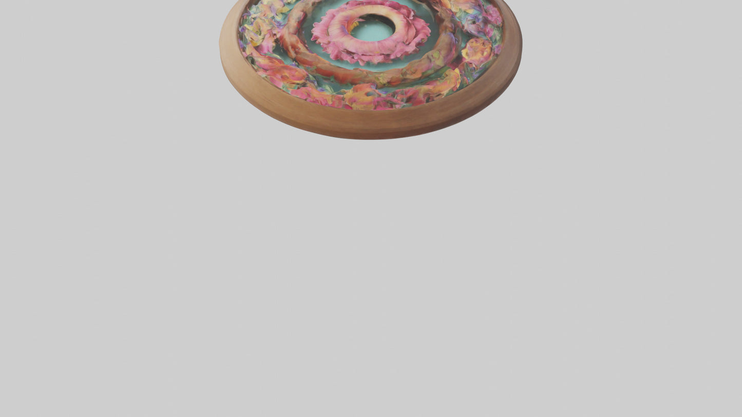 Floral wall art model 3D model