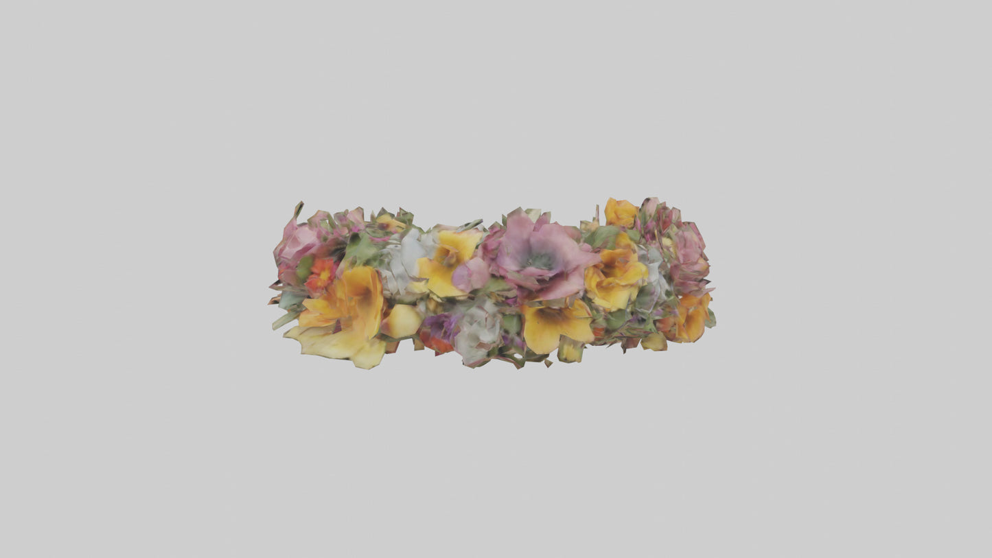 3D model Floral wreath model VR / AR / low-poly
