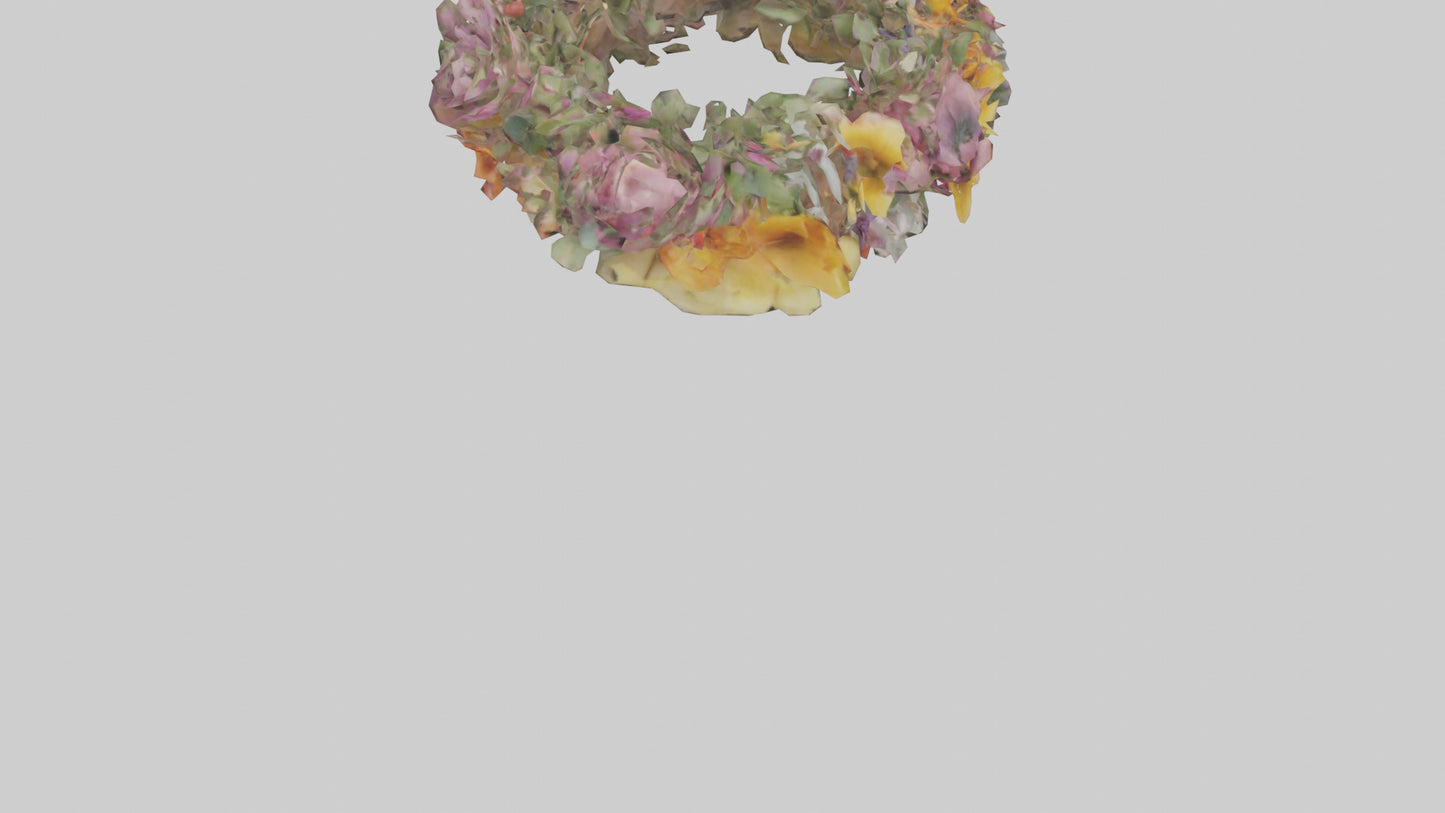 3D model Floral wreath model VR / AR / low-poly