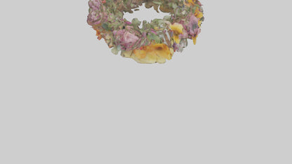 3D model Floral wreath model VR / AR / low-poly