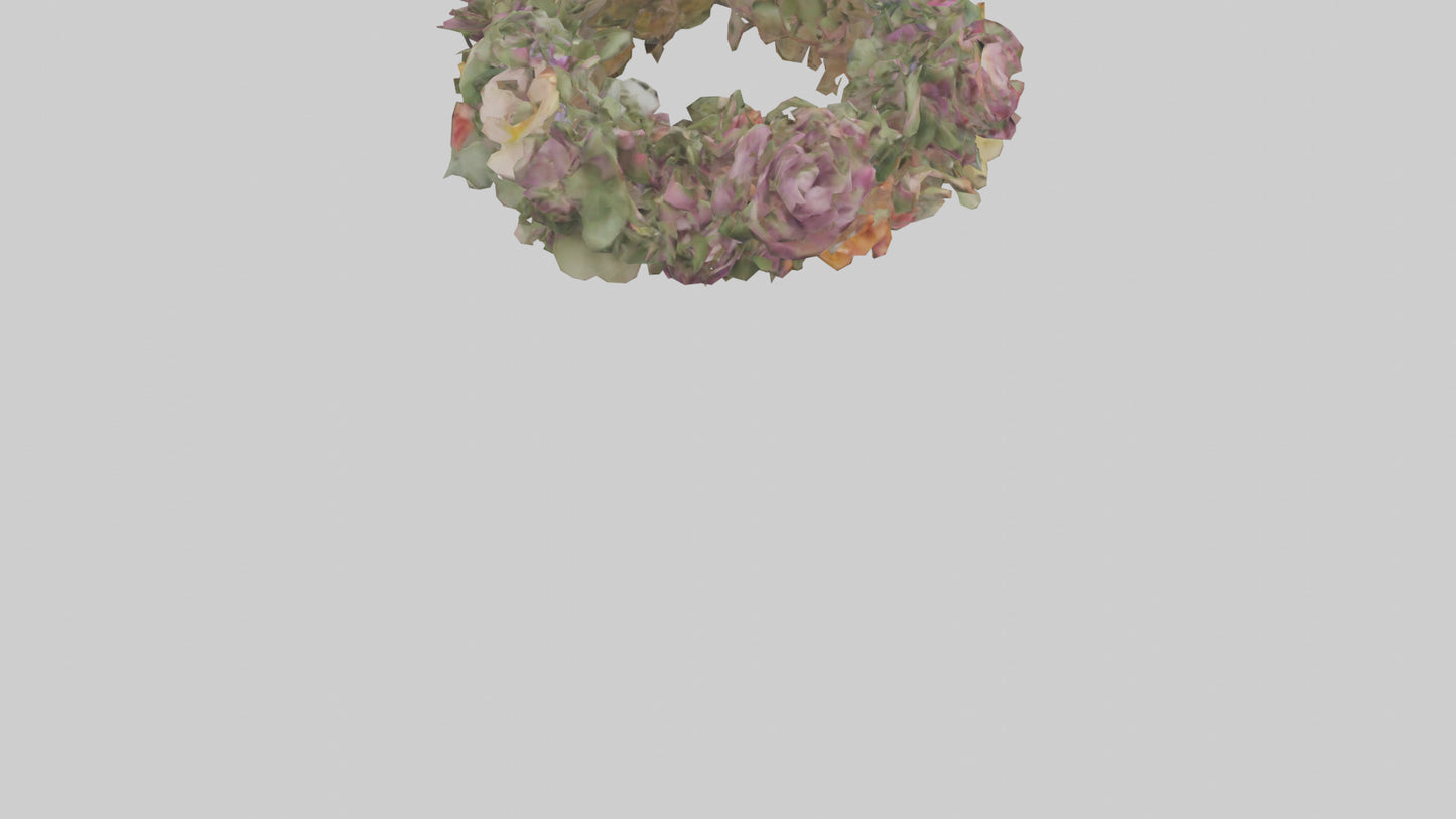 3D model Floral wreath model VR / AR / low-poly