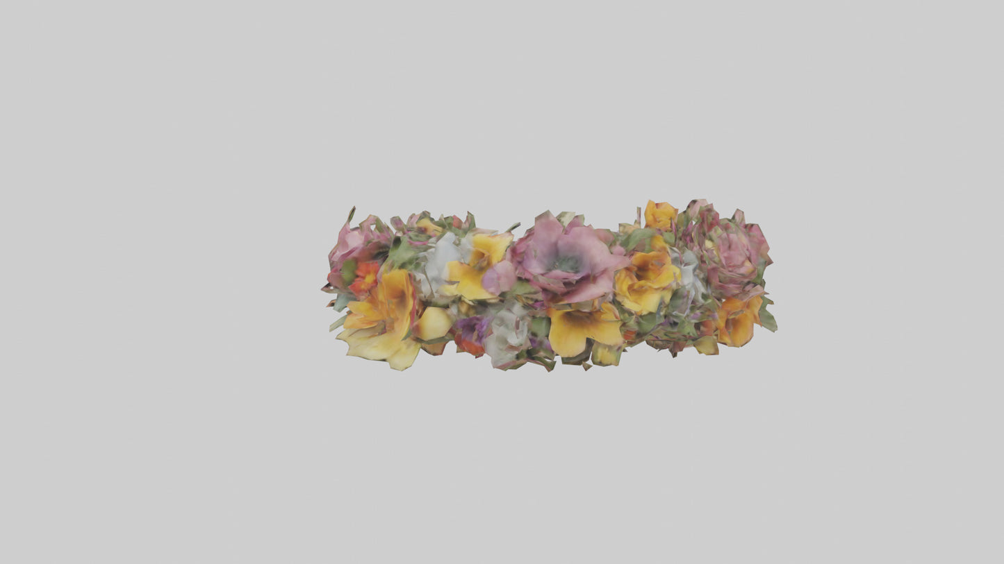 3D model Floral wreath model VR / AR / low-poly