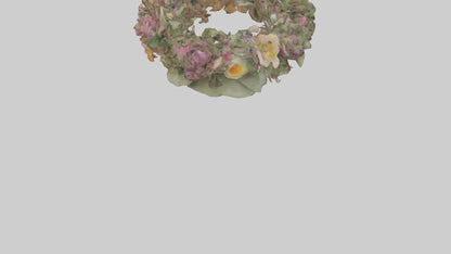 3D model Floral wreath model VR / AR / low-poly