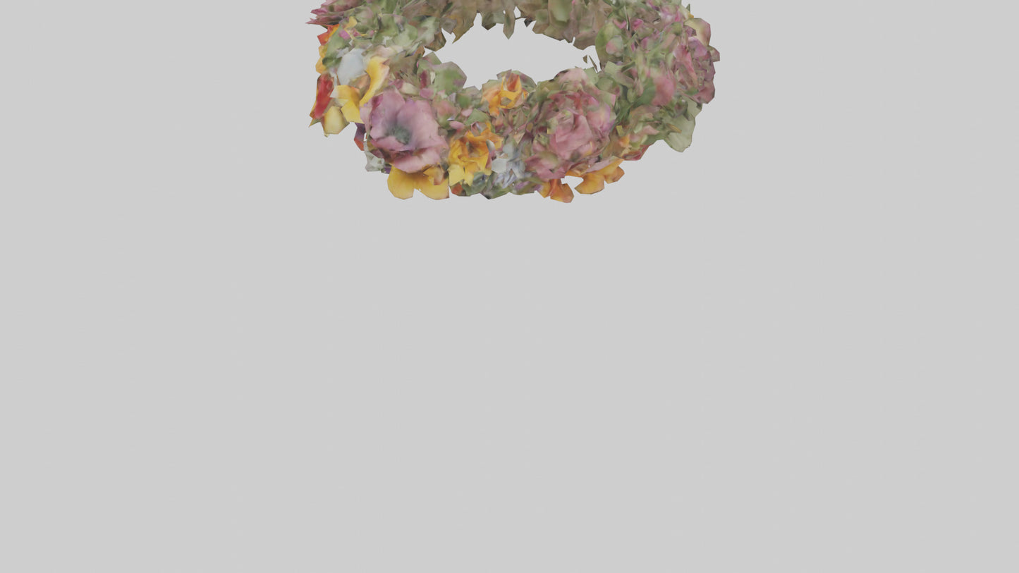 3D model Floral wreath model VR / AR / low-poly