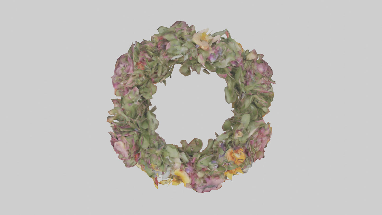 3D model Floral wreath model VR / AR / low-poly