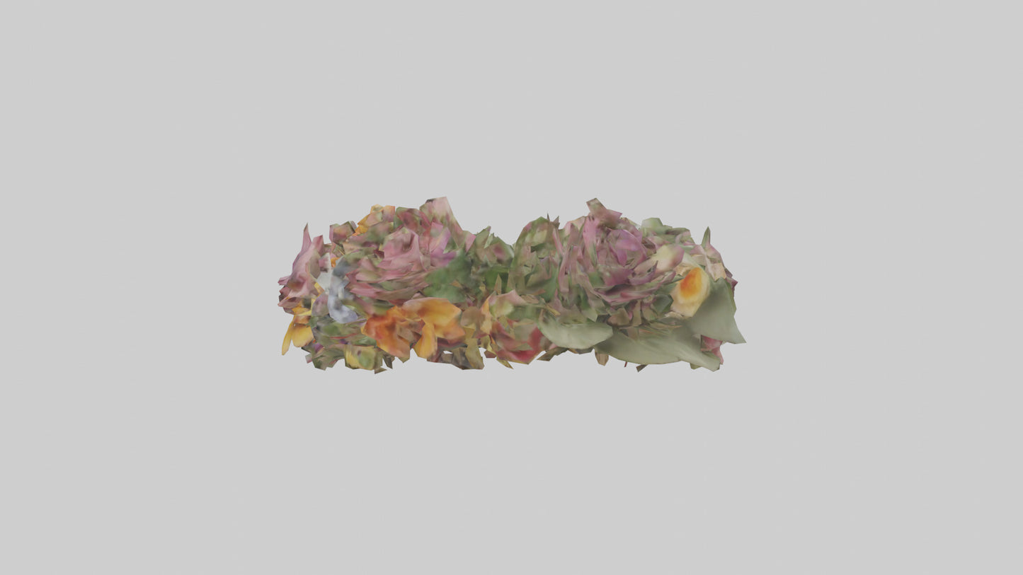 3D model Floral wreath model VR / AR / low-poly