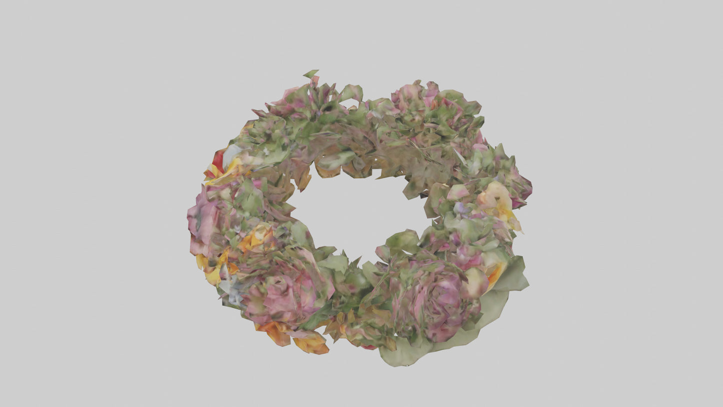 3D model Floral wreath model VR / AR / low-poly