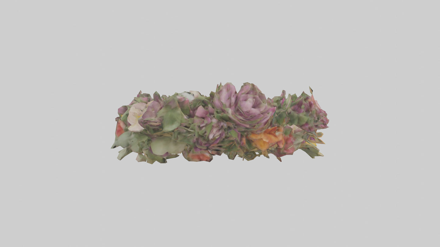3D model Floral wreath model VR / AR / low-poly