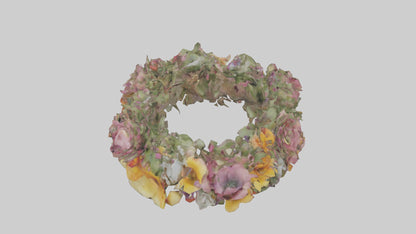 3D model Floral wreath model VR / AR / low-poly