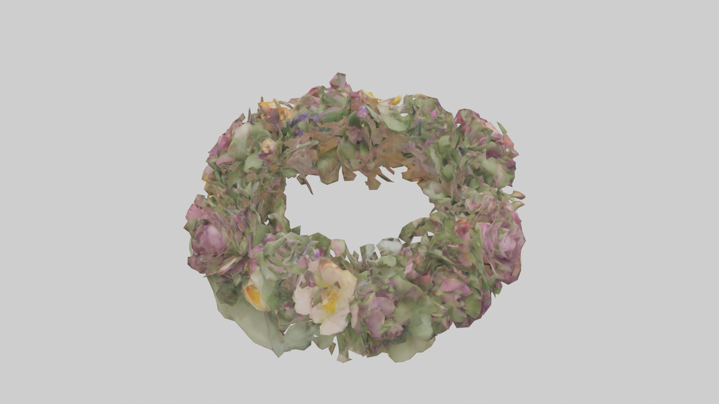 3D model Floral wreath model VR / AR / low-poly