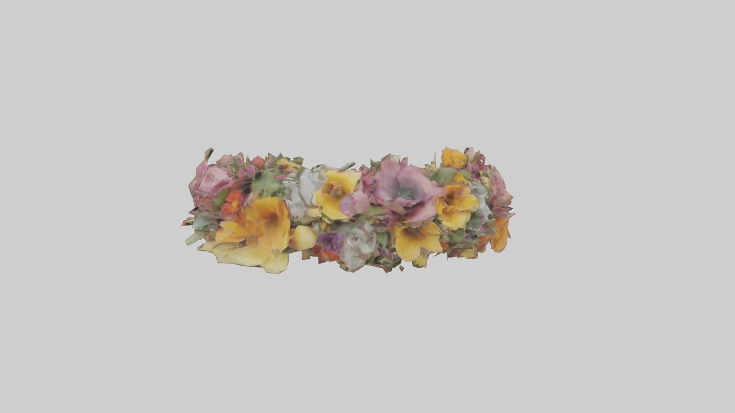 3D model Floral wreath model VR / AR / low-poly