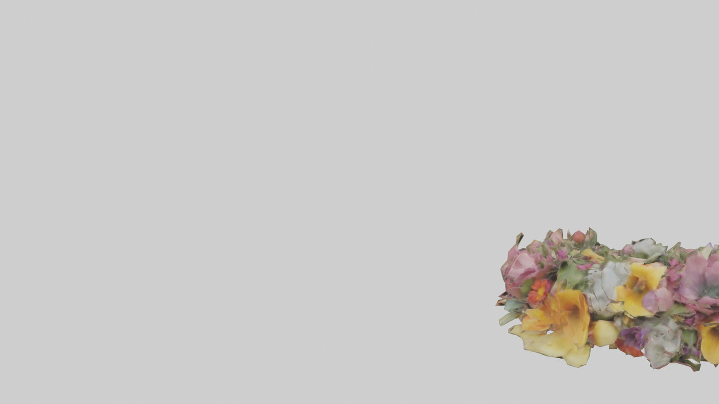 3D model Floral wreath model VR / AR / low-poly