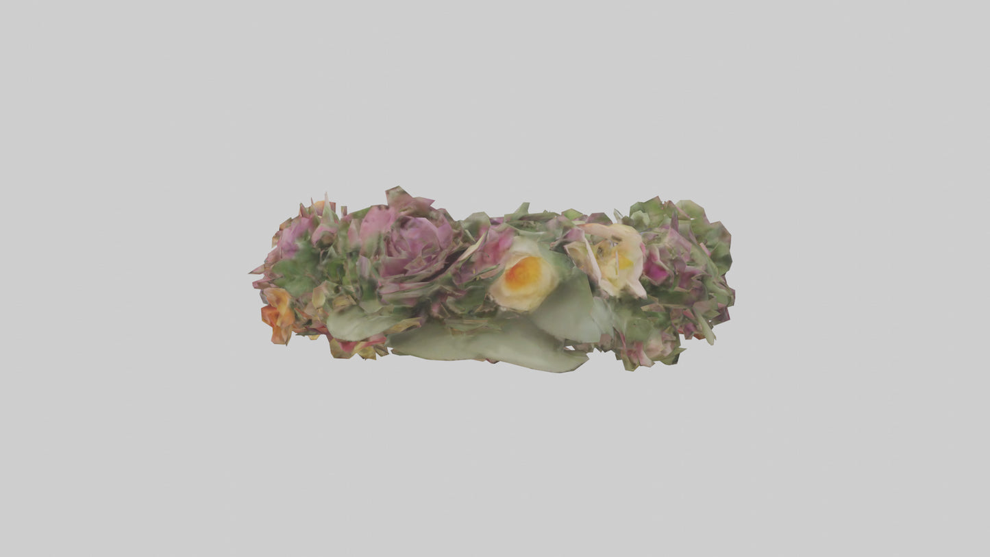 3D model Floral wreath model VR / AR / low-poly