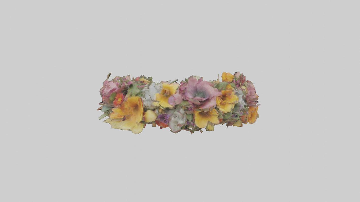 3D model Floral wreath model VR / AR / low-poly