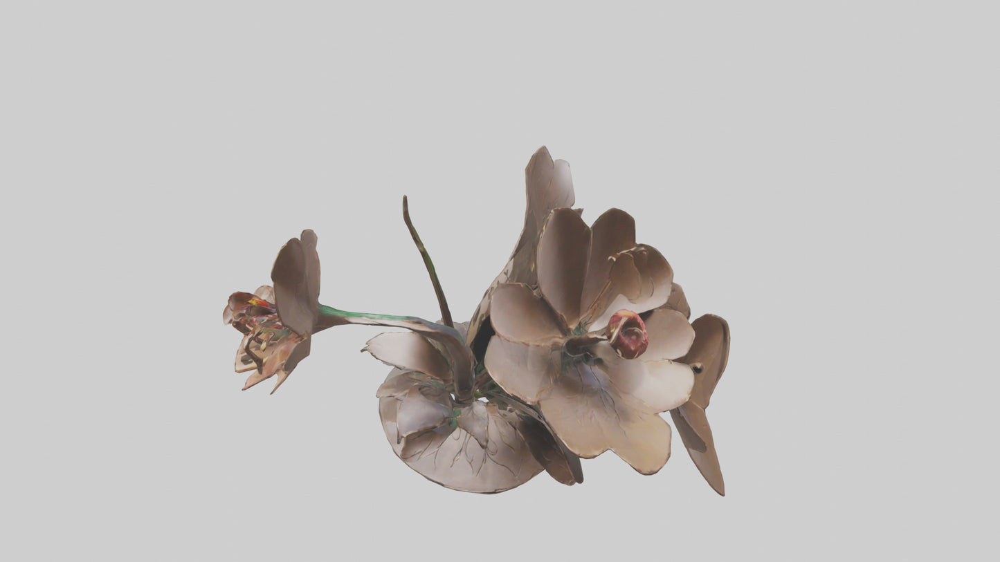 Flourishing Flower Sculpture model 3D model