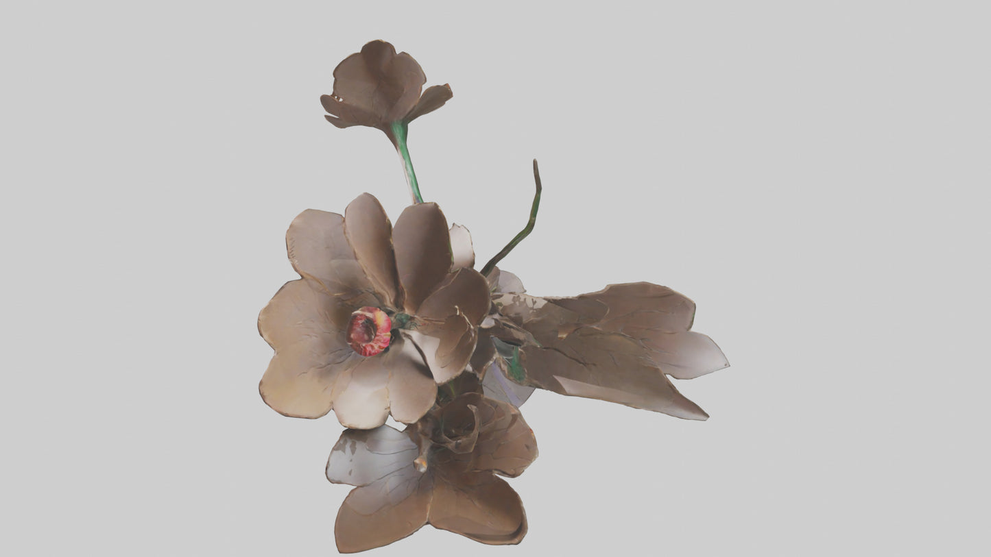 Flourishing Flower Sculpture model 3D model