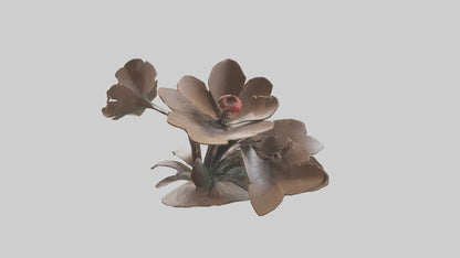 Flourishing Flower Sculpture model 3D model