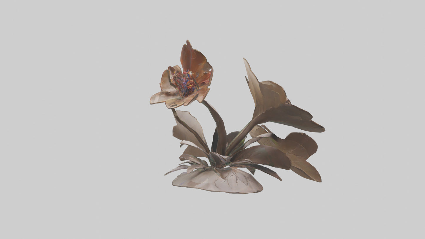 Flourishing Flower Sculpture model 3D model
