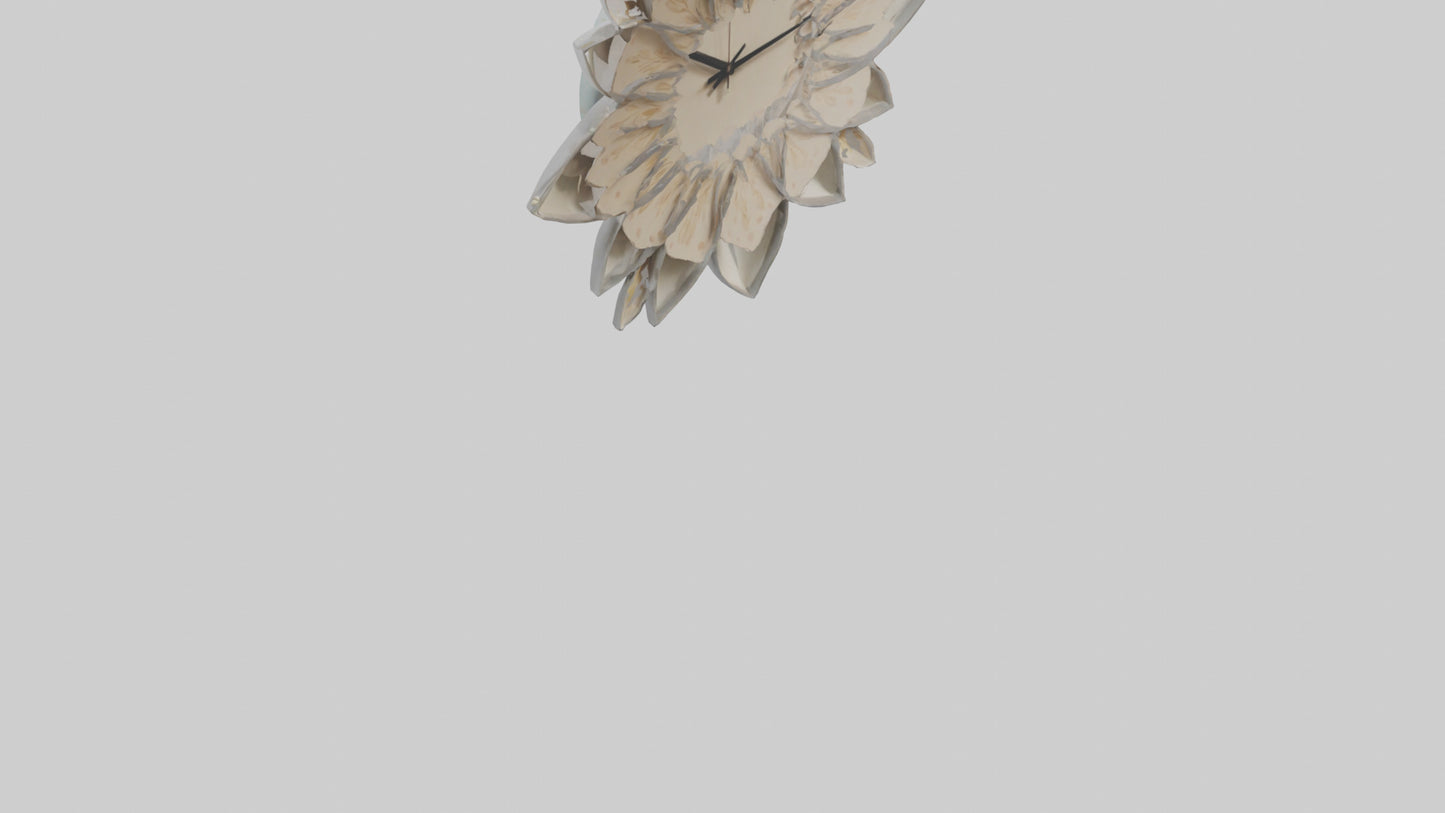 Flower Design Wall Clock model 3D model