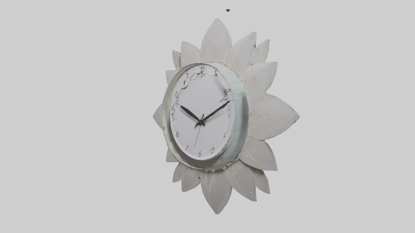 Flower Design Wall Clock model 3D model