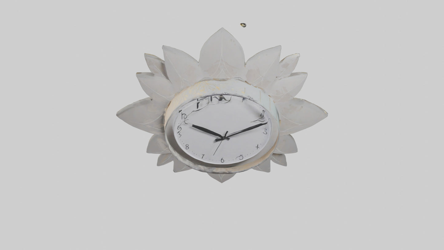 Flower Design Wall Clock model 3D model