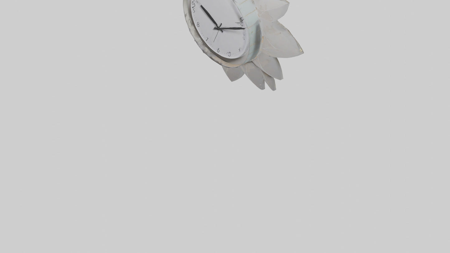 Flower Design Wall Clock model 3D model