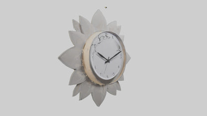 Flower Design Wall Clock model 3D model