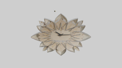 Flower Design Wall Clock model 3D model