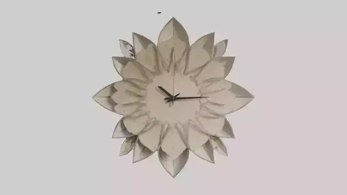 Flower Design Wall Clock model 3D model