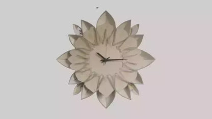 Flower Design Wall Clock model 3D model