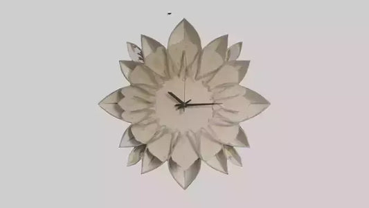 Flower Design Wall Clock model 3D model