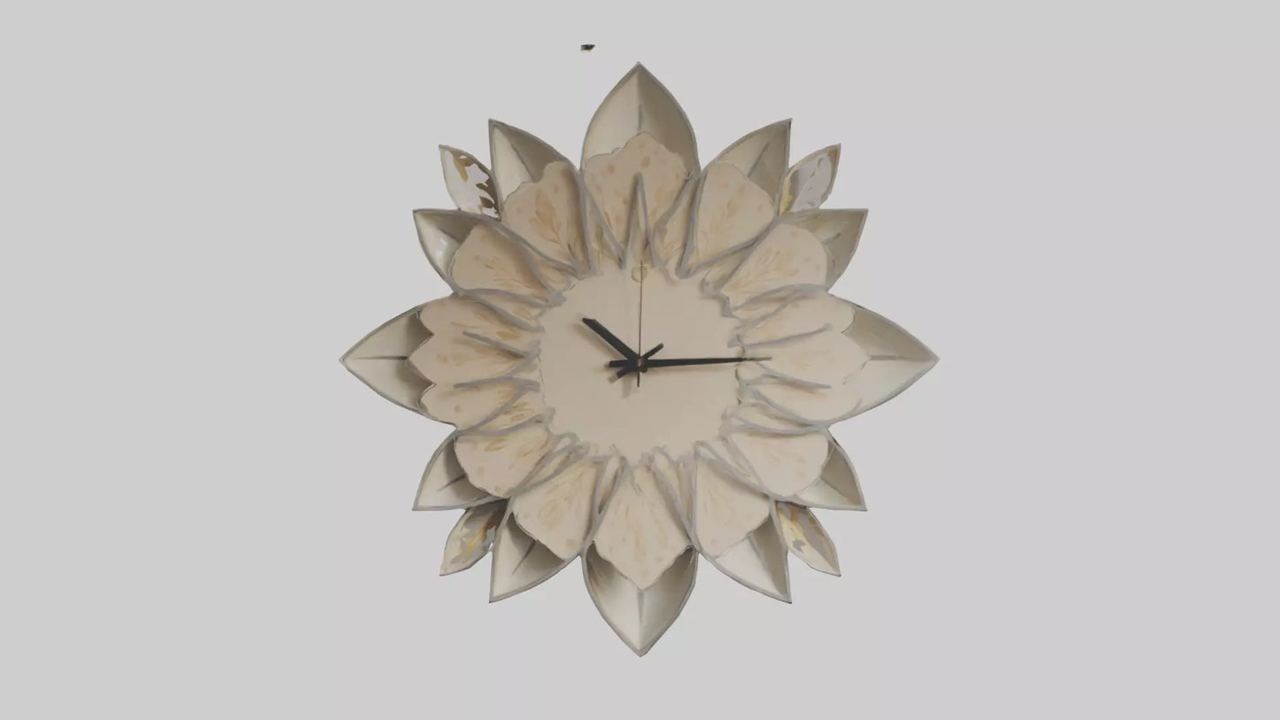 Flower Design Wall Clock model 3D model