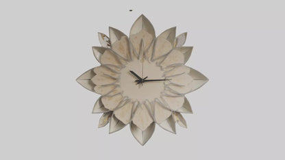 Flower Design Wall Clock model 3D model