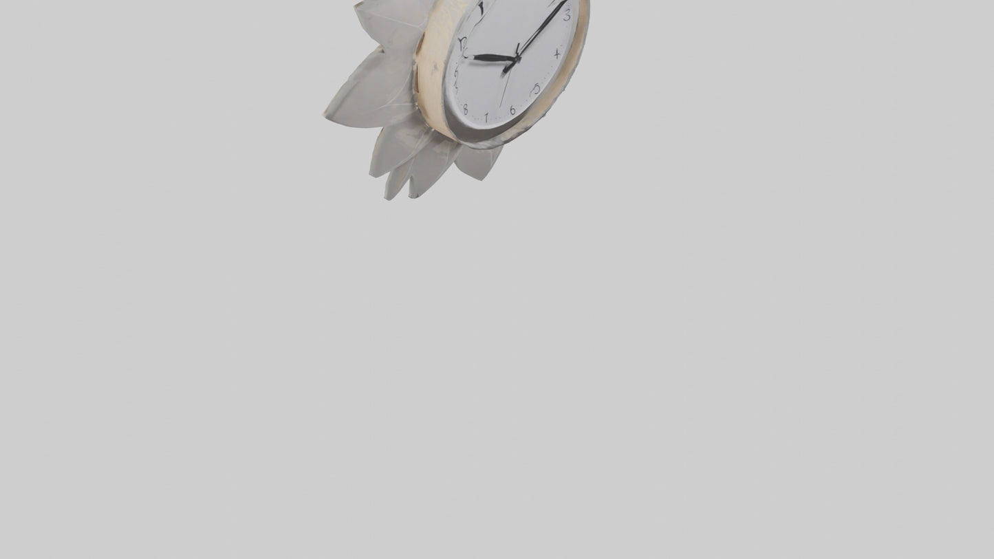 Flower Design Wall Clock model 3D model
