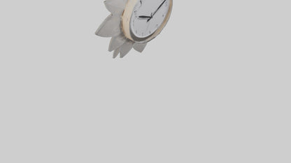 Flower Design Wall Clock model 3D model