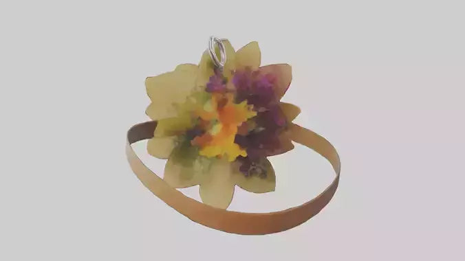 Flower keychain model 3D model