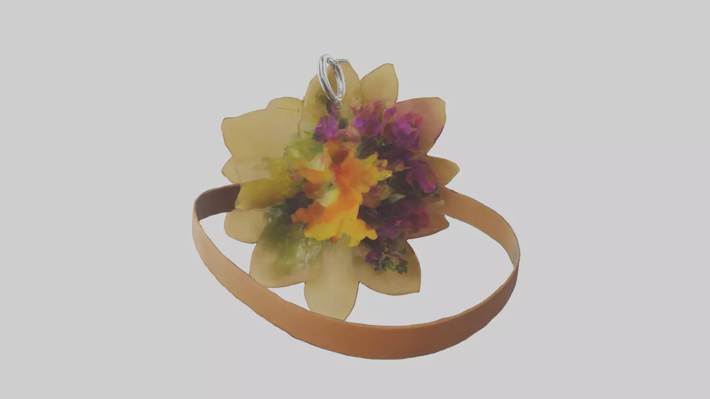 Flower keychain model 3D model
