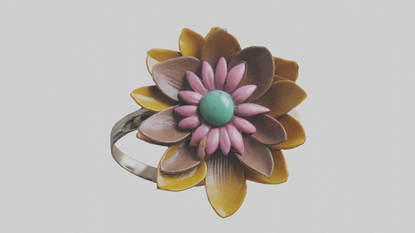 Flower keychain model 3D model