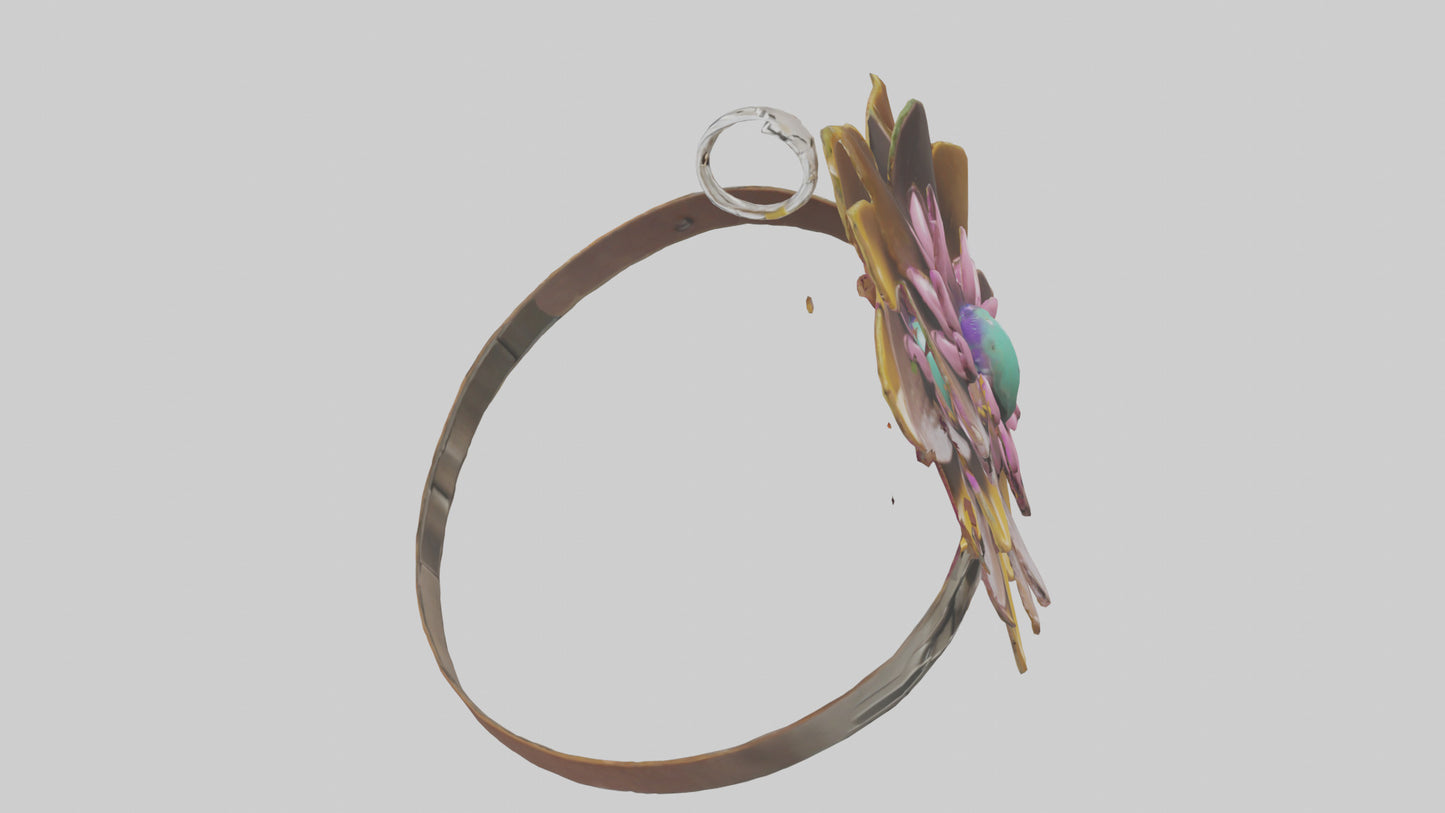 Flower keychain model 3D model