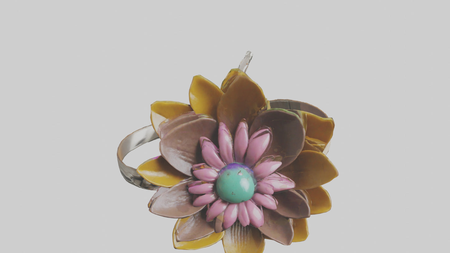 Flower keychain model 3D model