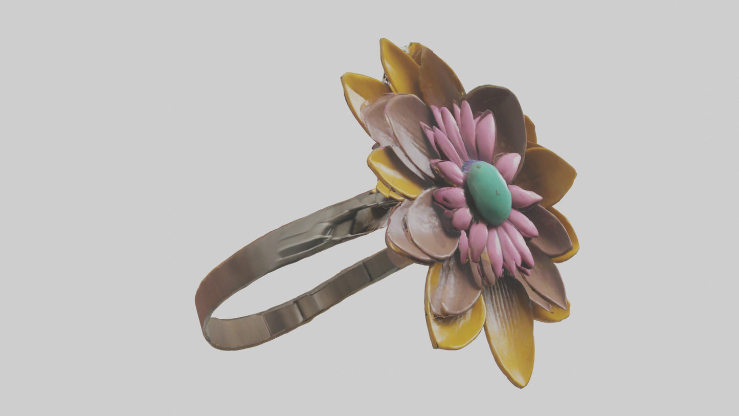 Flower keychain model 3D model