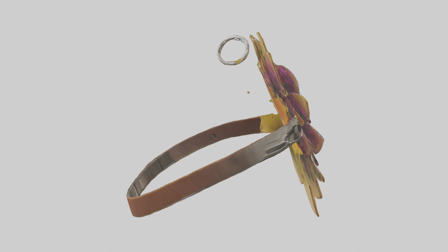 Flower keychain model 3D model